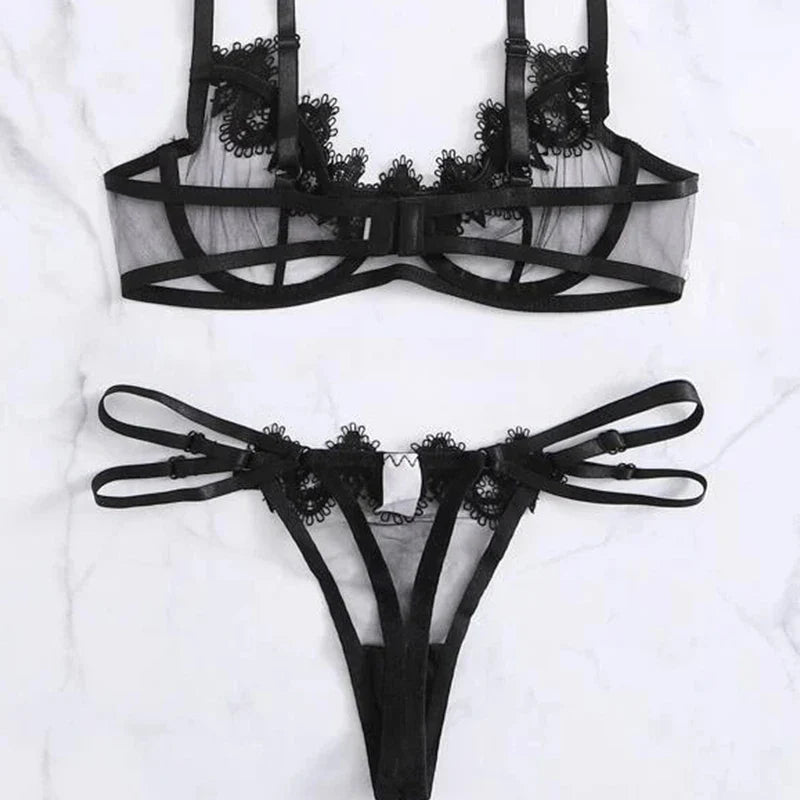 Lace Bodysuit & Panty Sleepwear Set