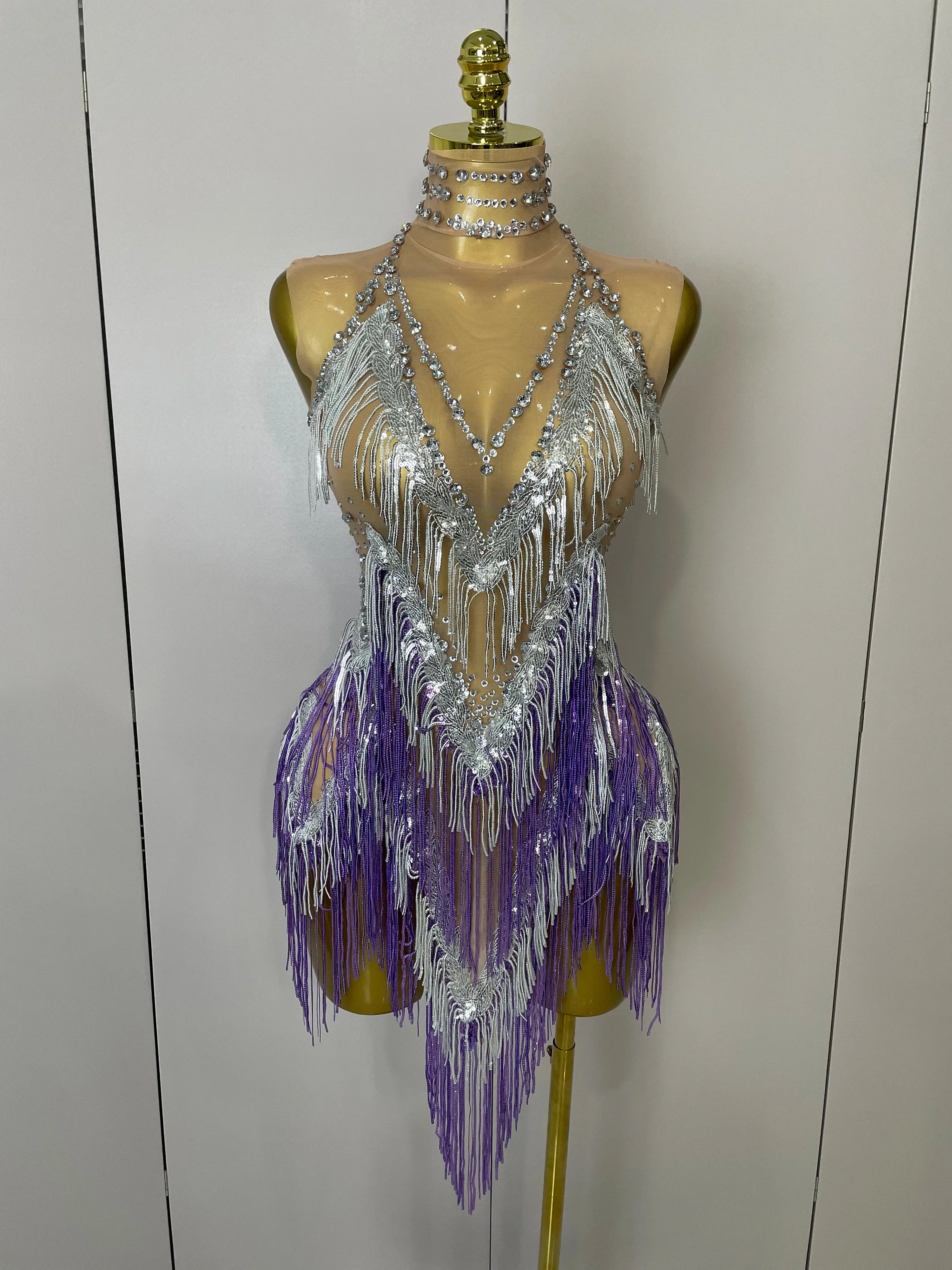 Sparkly Mesh Mini Dress