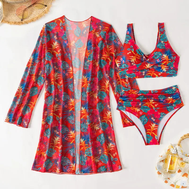 exy Push-Up Three-Piece Swimwear