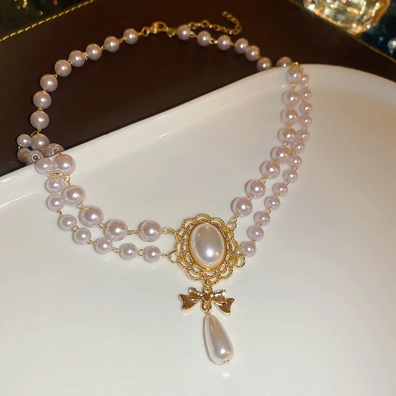 Vintage Gradient Pearl Necklace