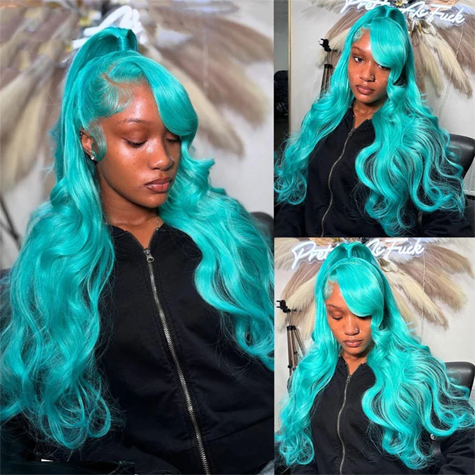 Teal Mint Green 13x6 Lace Wig