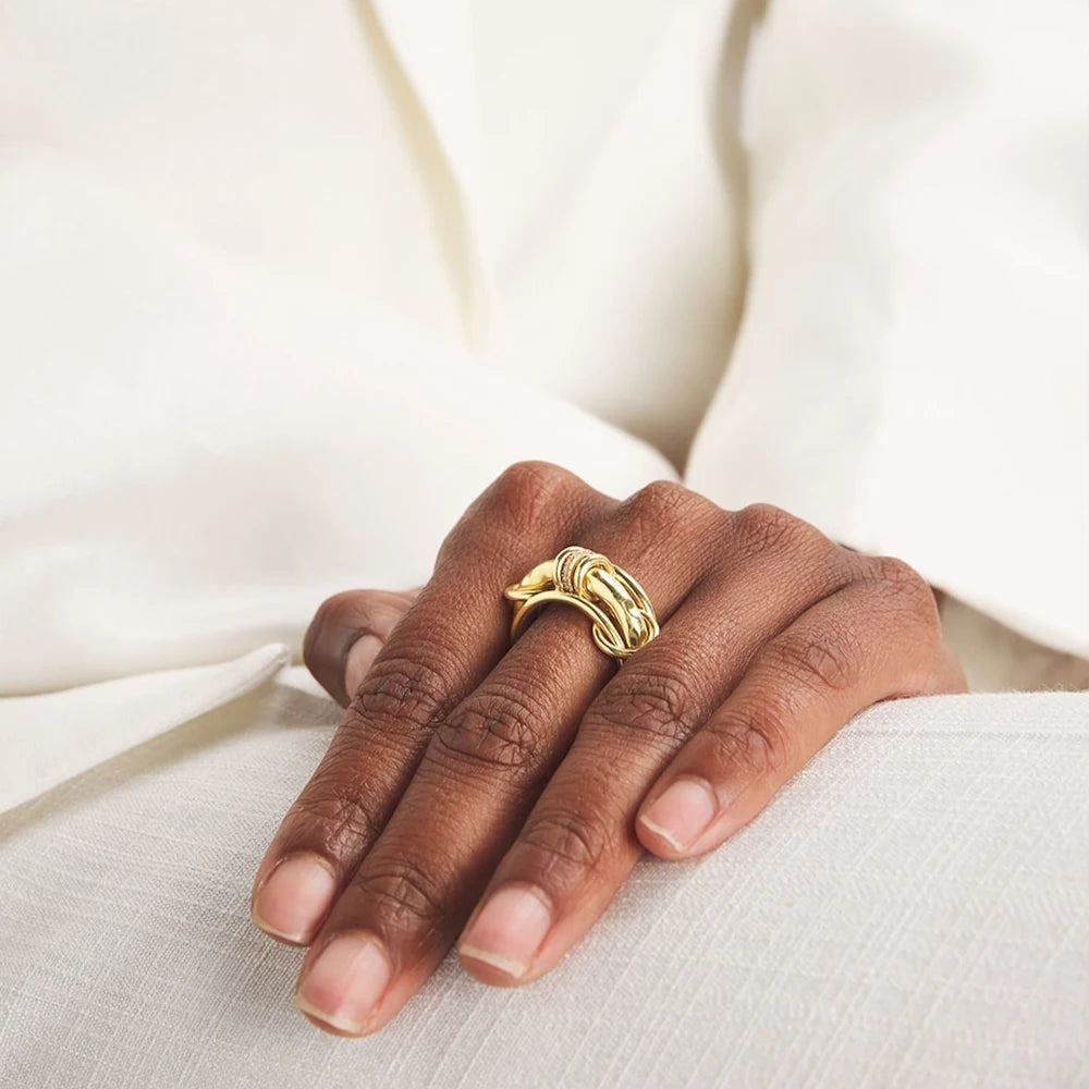 Cubic Zirconia Gold Plating Rings