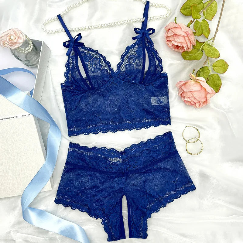 Transparent Lace Lingerie Set