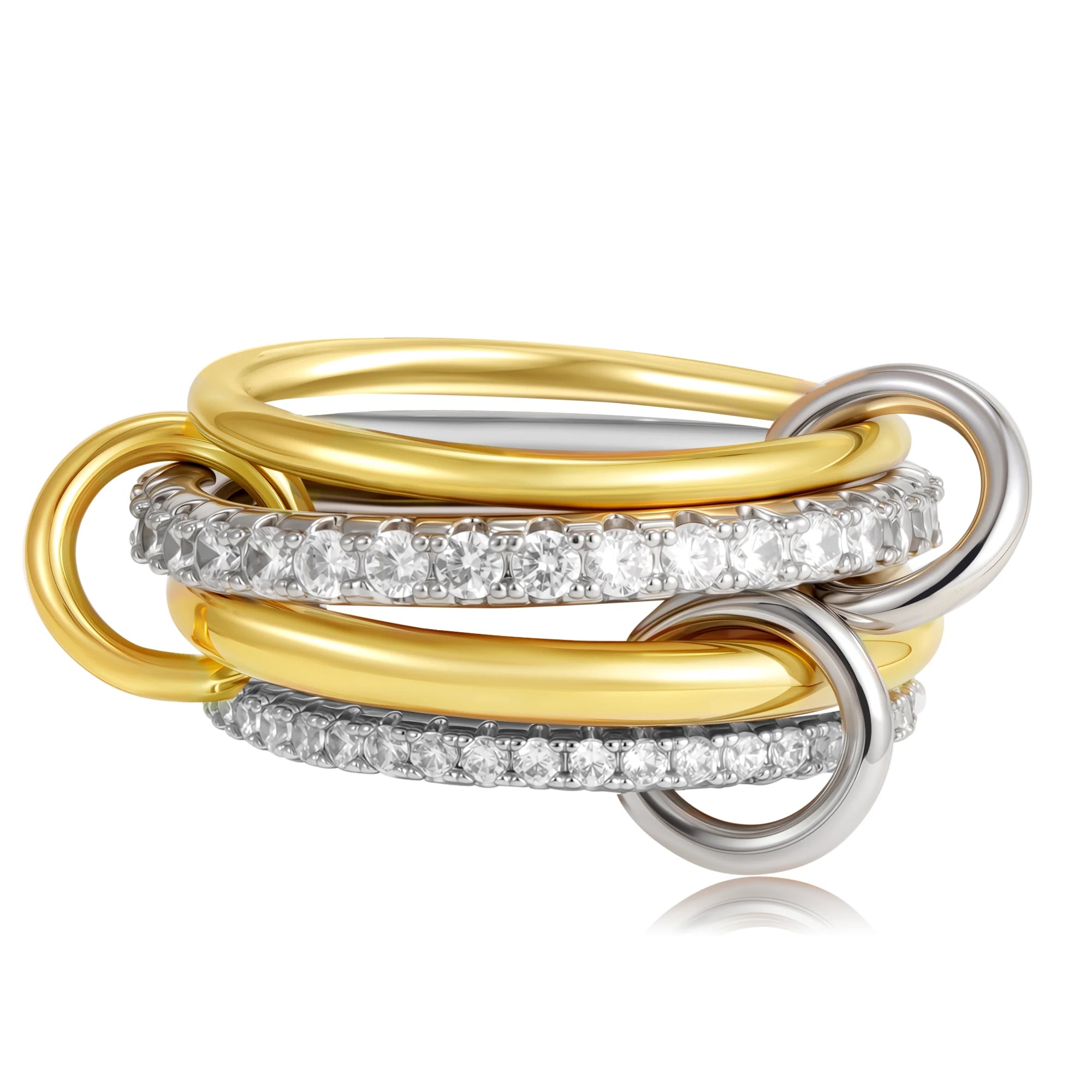 Cubic Zirconia Gold Plating Rings