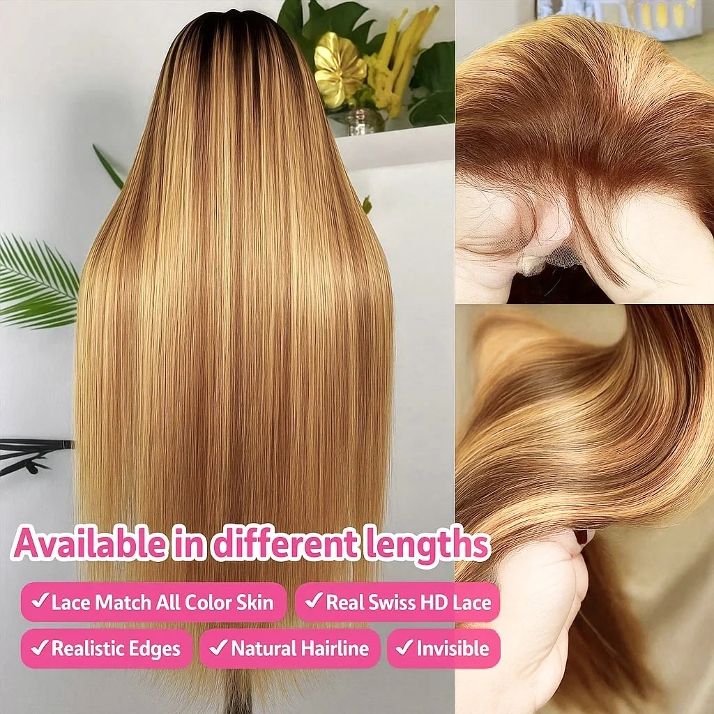 Ombre Bone Straight Wig