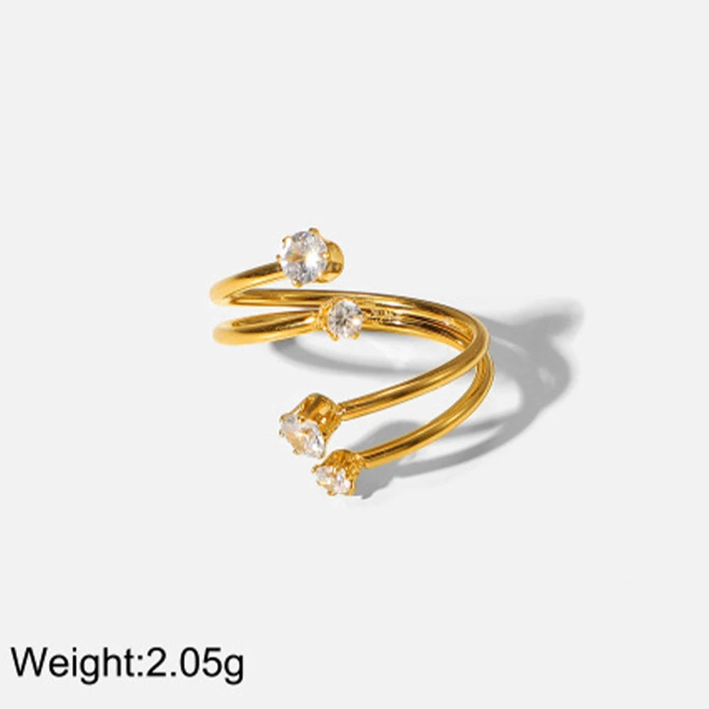 Water Drop Shaped Zircon Rings