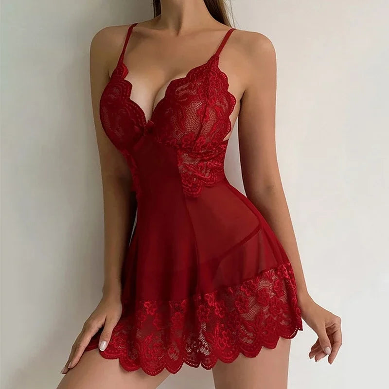 Slim Fit Lace Lolita Sleepwear
