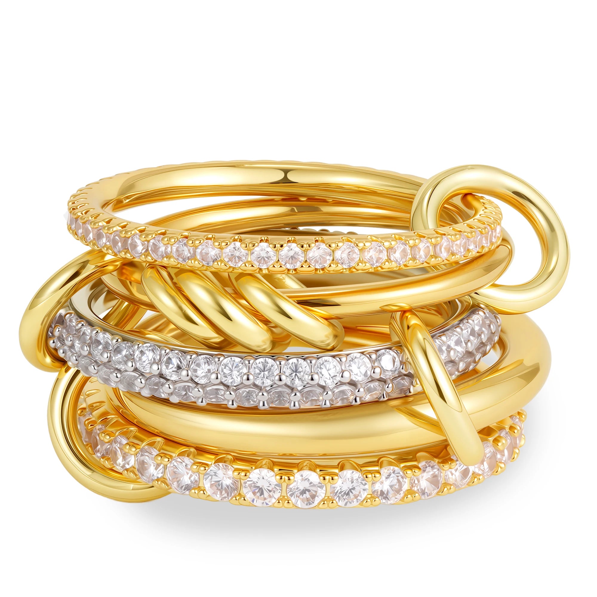 Cubic Zirconia Gold Plating Rings