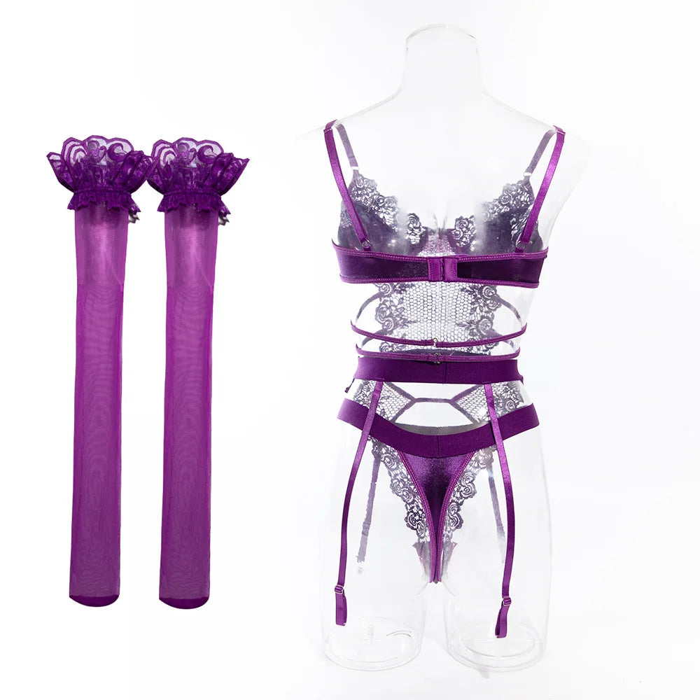 Sexy See-Through Corset Set